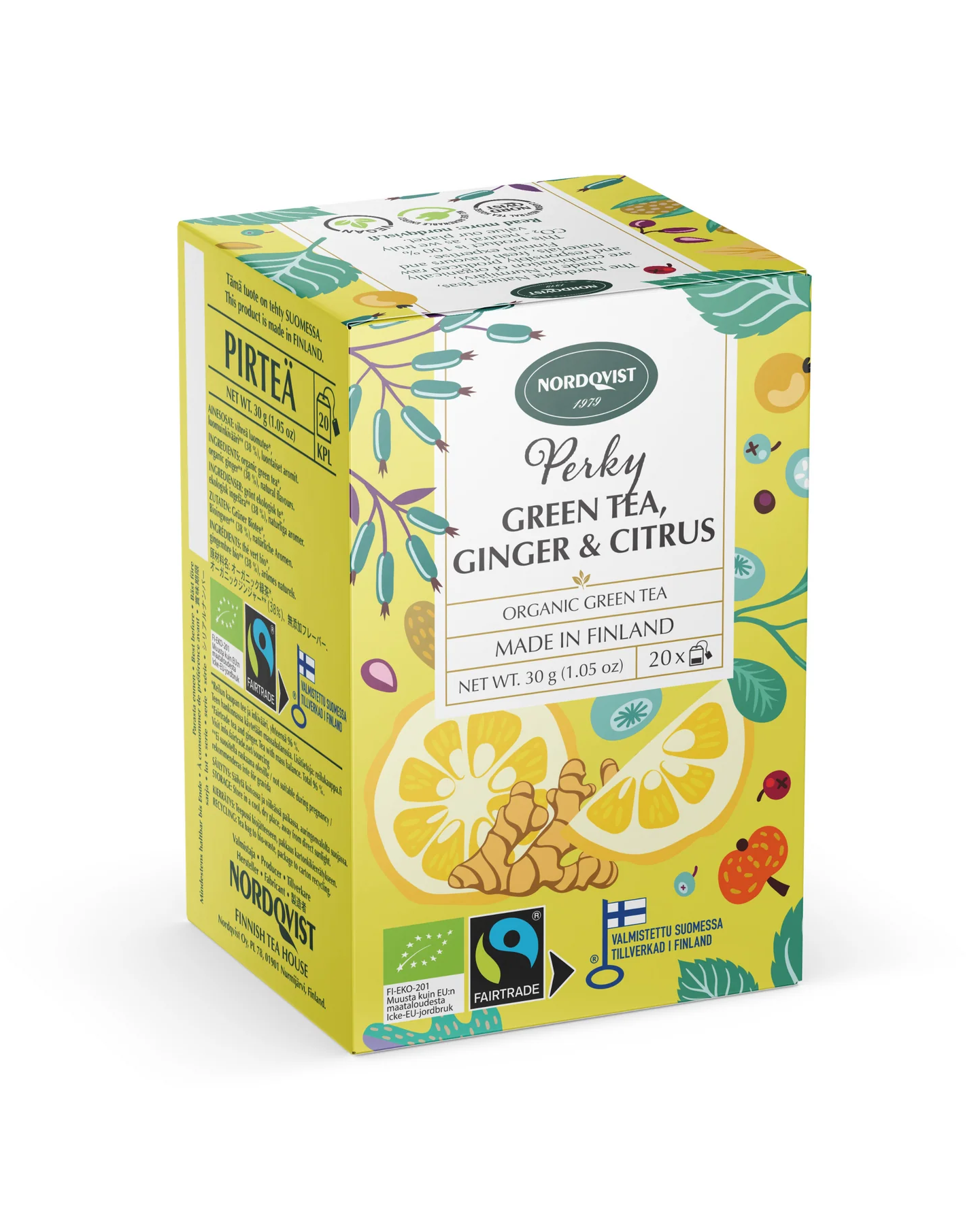 Perky Organic Green Tea, Ginger & Citrus