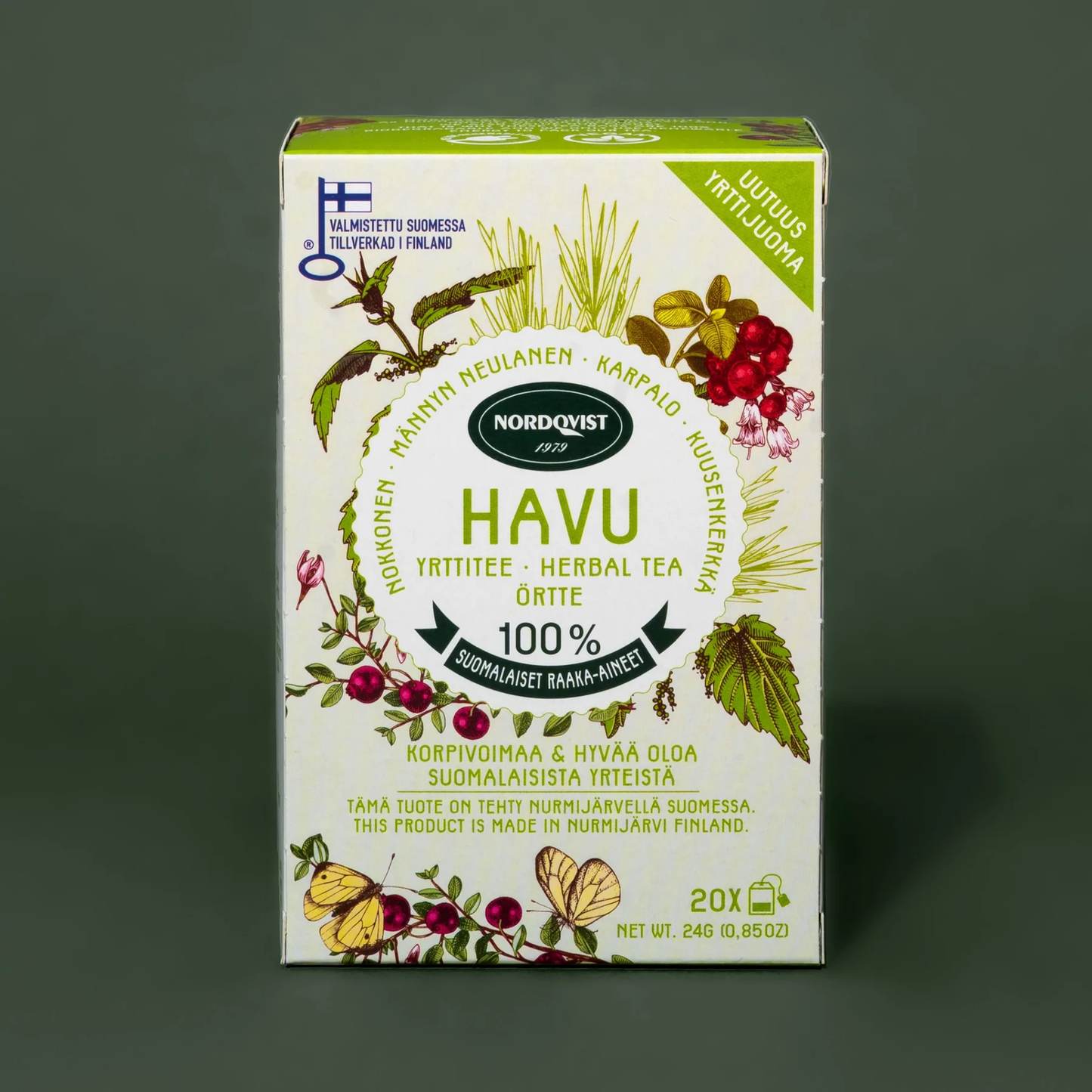 HAVU pure herbal tea grown in Finland